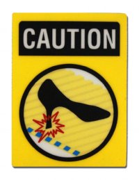 3" x 4" .010" Lexan Custom Caution Sign