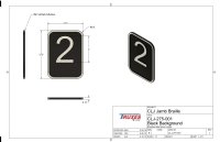 2.75" x 3.75" Aluminum Character & Border Jamb Braille