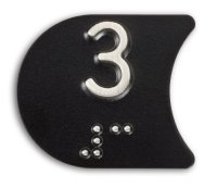 1.45" x 1.25" (1/16" radius) Elevator Car Station Braille Plates