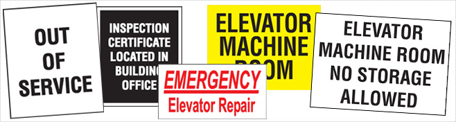 Elevator Maintenance Signage