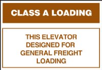10" x 7" Freight Elevator Capacity Plates