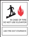 8" x 10" In Case of Fire Elevator Signage