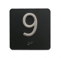 3.5" x 3.5" (1/4" radius) Elevator Jamb Braille Plates