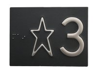 4" x 3" (1/16" radius) Elevator Jamb Braille Plates