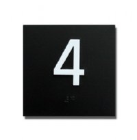 4" x 4" (1/16" radius) California Compliant Elevator Jamb Plate