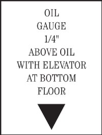 3" x 4" Magnetic Vinyl Elevator Maintenance Signage
