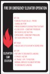 6" x 9" Elevator Fire & Emergency Signage