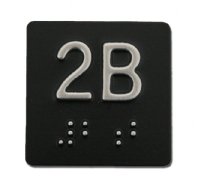 1.5" x 1.5" (1/16" radius) Braille Car Station