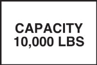 6" x 4" Elevator Capacity Plates