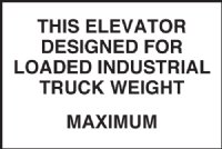 9" x 6" Elevator Capacity Plates