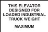 9" x 6" Elevator Capacity Plates