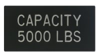 8" x 4" Elevator Capacity Plates