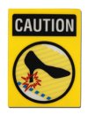 3" x 4" .010" Lexan Custom Caution Sign