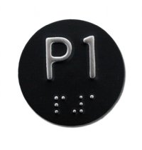 1.5" (38.1mm) diameter Elevator Car Station Braille Plates