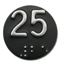 1.25" diameter Elevator Car Station Braille Plates