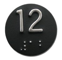 1.35" diameter Elevator Car Station Braille Plates