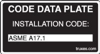 3" x 1.625" Elevator Data Tag