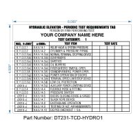 6" x 5" Elevator Data Tag