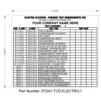 6" x 5" Elevator Data Tag