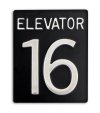 4" x 5" Stamped Elevator Identification Signage (5/8" letters, 3" numbers)