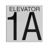 4" x 4"  Screen Printed Elevator Identification Signage (1/2" letters, 3" numbers)