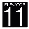 5" x 5"  Screen Printed Elevator Identification Signage (1/2" letters, 3" numbers)