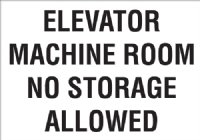 10" x 7" Elevator Maintenance Signage