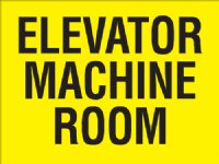 12" x 9" Elevator Maintenance Signage