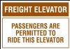 10" x 7" Freight Elevator Capacity Plates