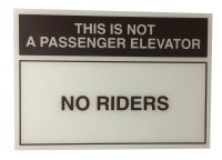 10" x 7" Freight Elevator Signage