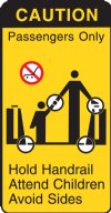 4" x 7.75" Quick Shipping Escalator Signage