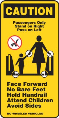 4.25" x 9" Escalator Signage