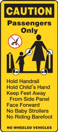 4.25" x 9.75" Escalator Signage