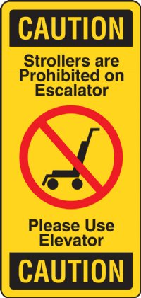 4.25" x 9.75" Escalator Signage