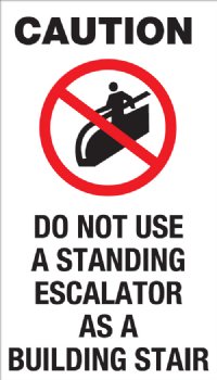 4" x 7" Escalator Signage