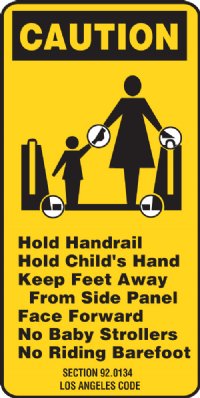 4.25" x 9" Escalator Signage