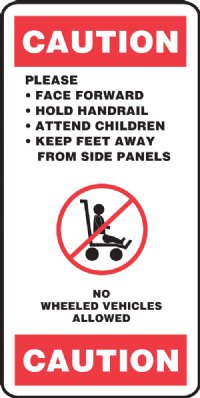 4" x 7" Escalator Signage