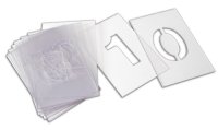 5" x 8" (4" Letters) Quick Shipping Fascia Floor Marking Stencil Set