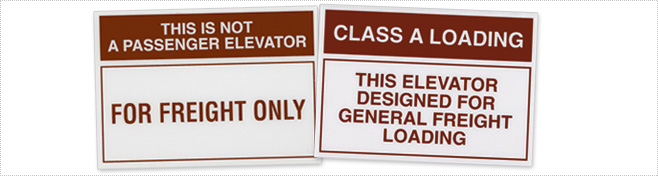 Freight Elevator Capacity Plates