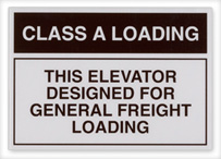 Freight Elevator Capacity Plates