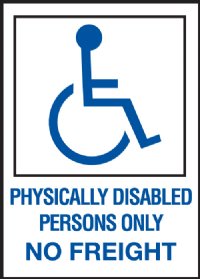 7" x 10" Quick Shipping Handicapped Signage