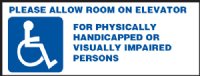 8" x 3" Handicapped Signage