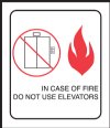 3" x 3.5" In Case Of Fire Elevator Signage