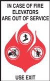 5" x 8" In Case of Fire Elevator Signage