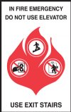 5" x 8" In Case of Fire Elevator Signage