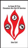 5" x 8" In Case of Fire Elevator Signage