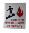 6" x 7" Stainless Steel In Case of Fire Sign
