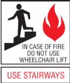 6” x 7” In Case of Fire Elevator Signage