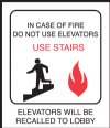 6” x 7” In Case of Fire Elevator Signage