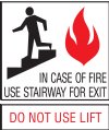 6” x 7”  In Case of Fire Elevator Signage